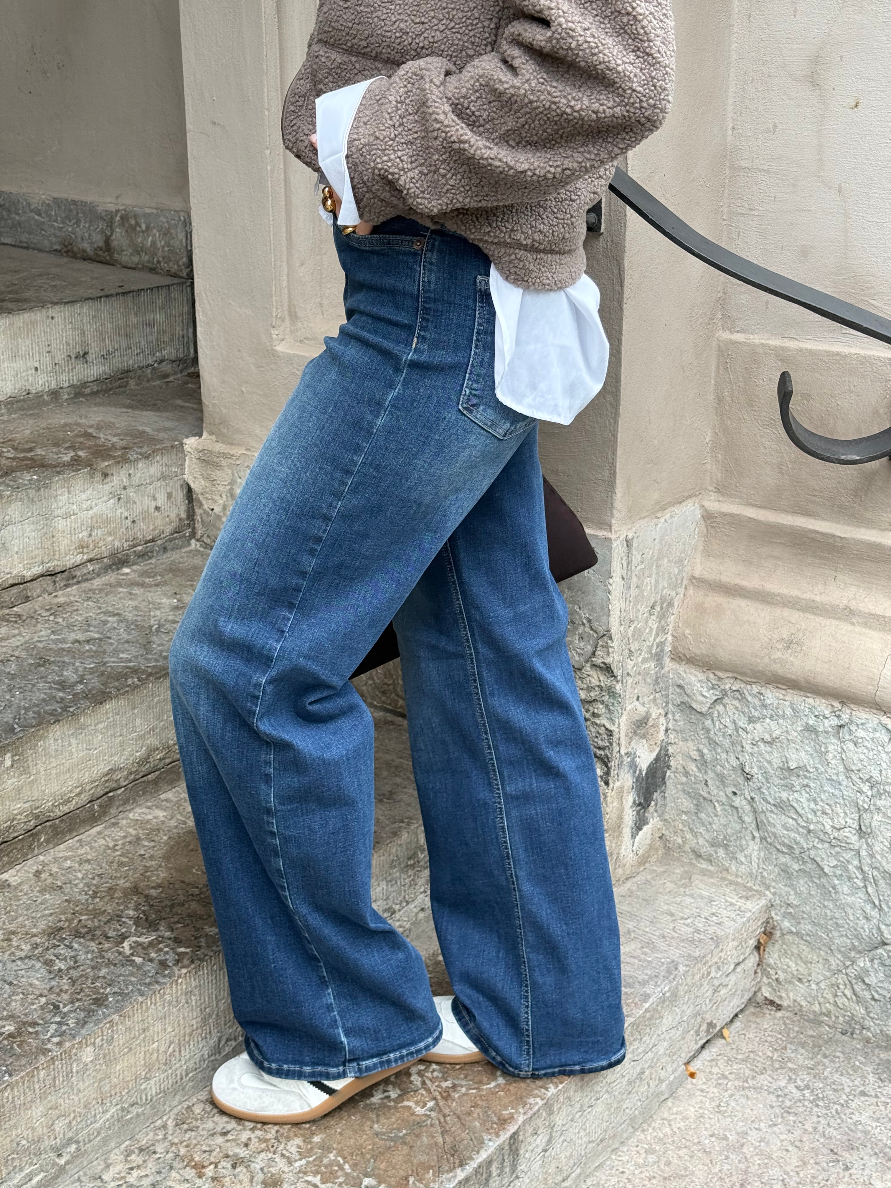 ONLY - MADISON BLUSH HW WIDE 15376172 - DARK BLUE DENIM