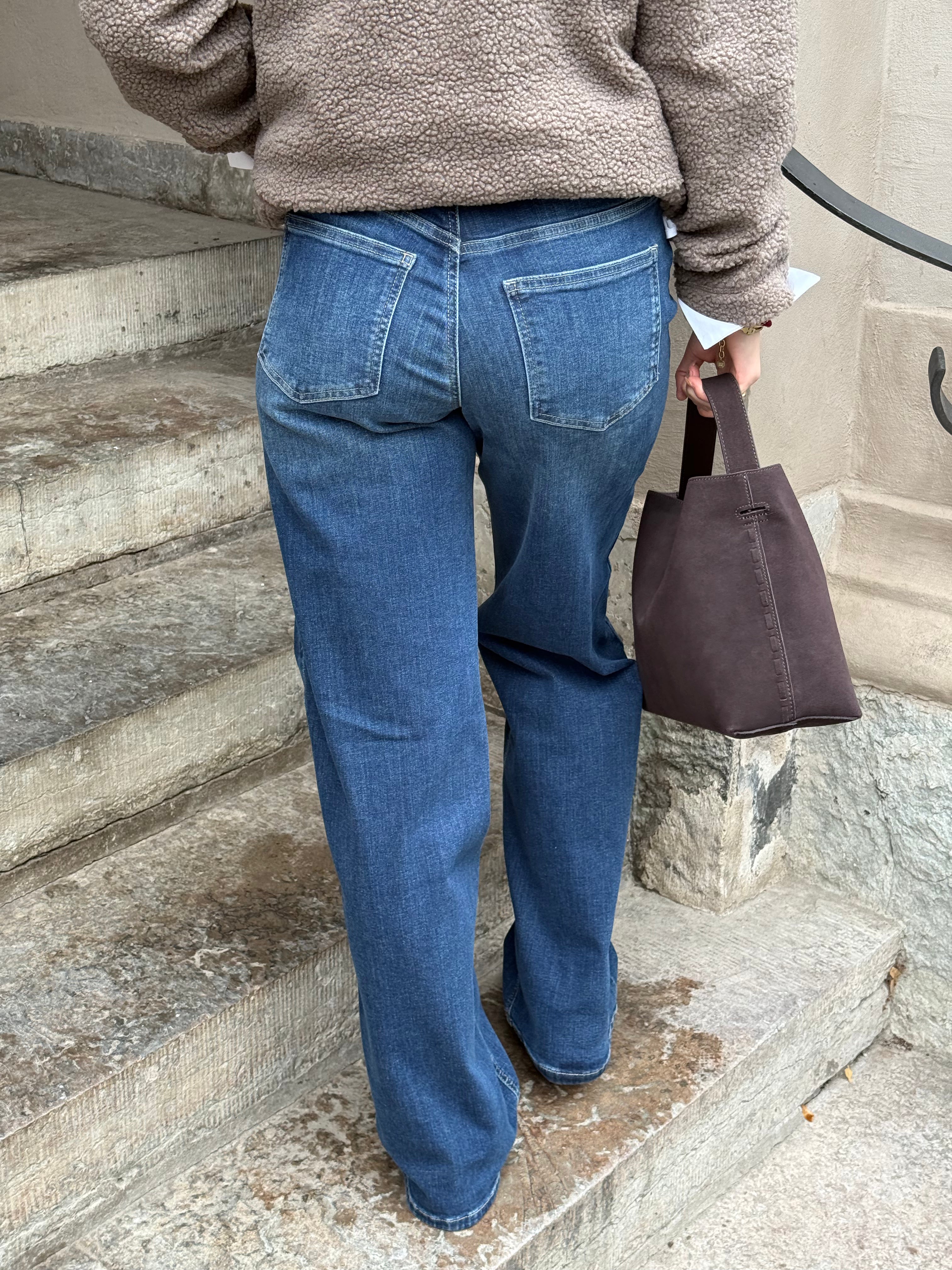 ONLY - MADISON BLUSH HW WIDE 15376172 - DARK BLUE DENIM