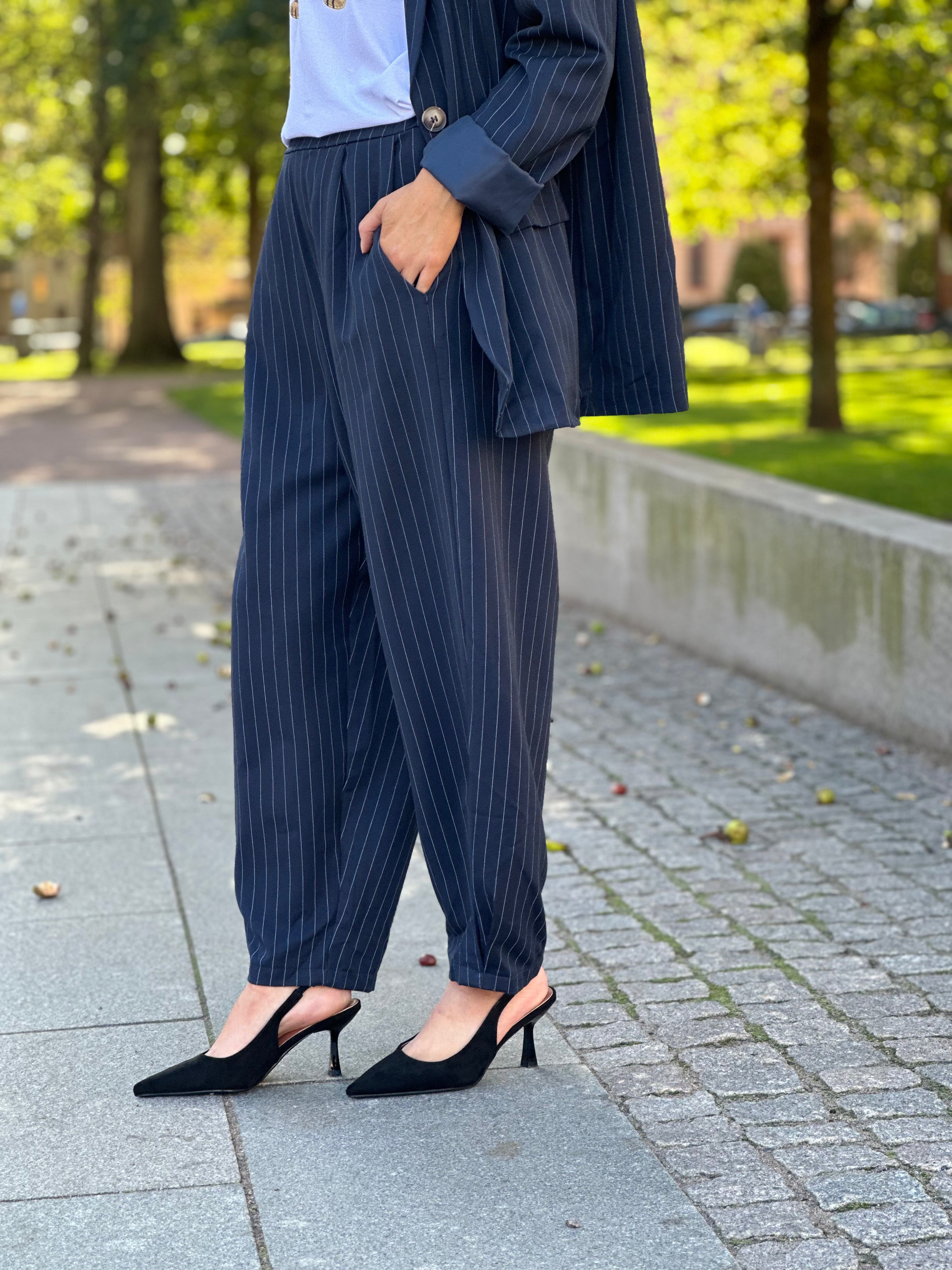 MARTA - NEBULA PANTS 56172NF - NAVY
