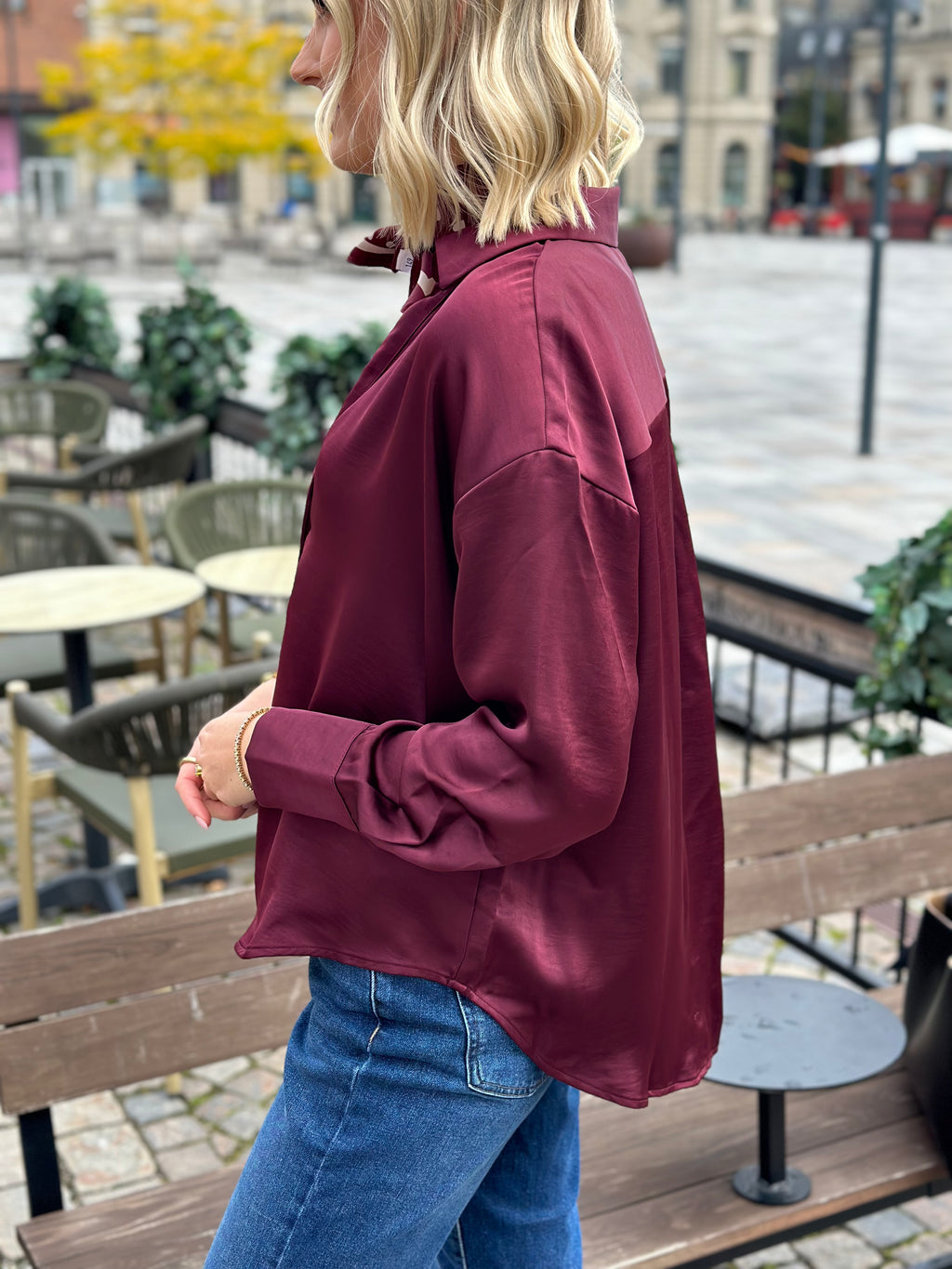 VERO MODA - MIRO LS SHIRT - WINDSOR WINE