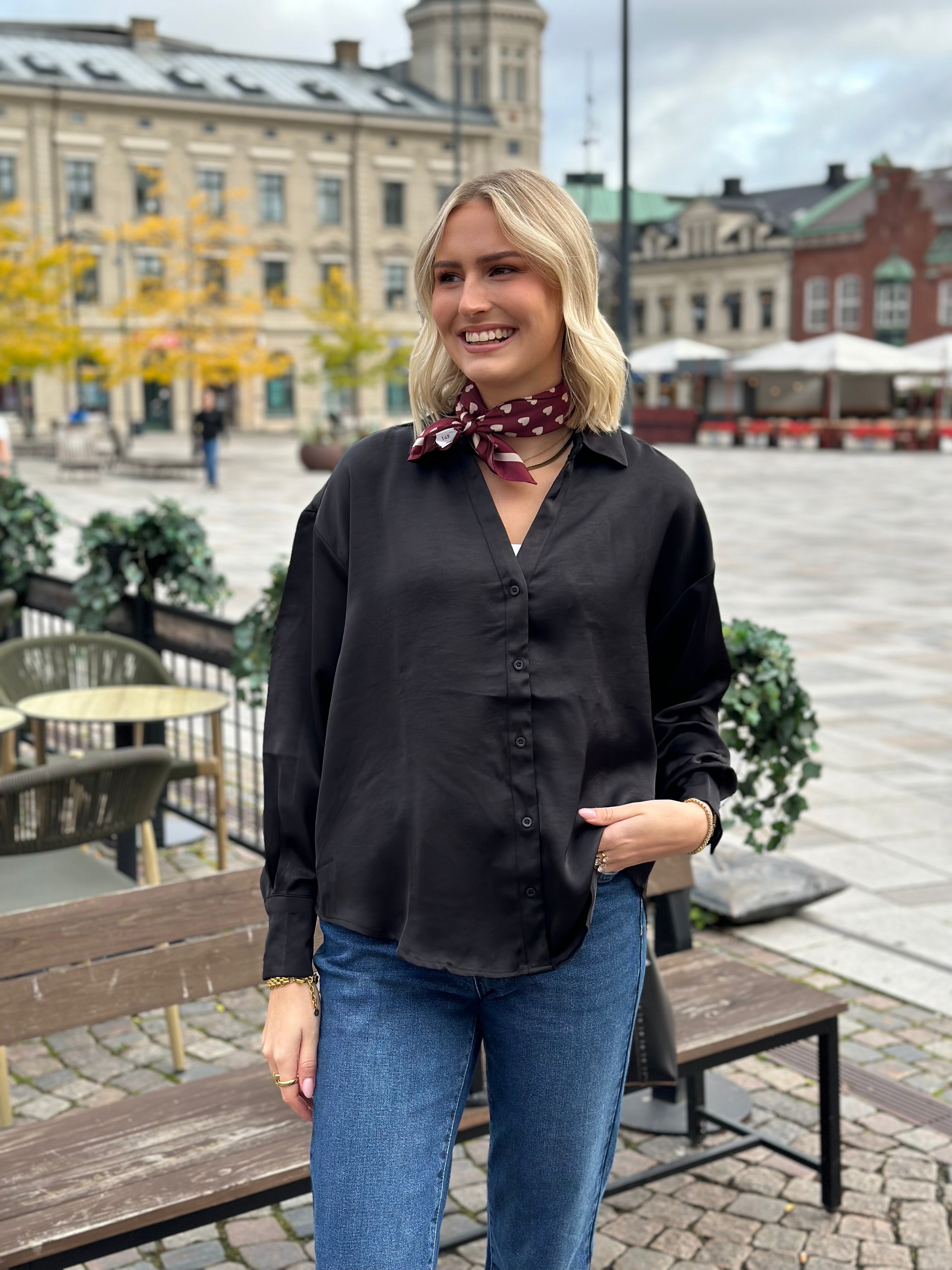 VERO MODA - MIRO LS SHIRT - BLACK