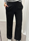 PIECES - BOZZY WIDE PLAIN PANT - BLACK