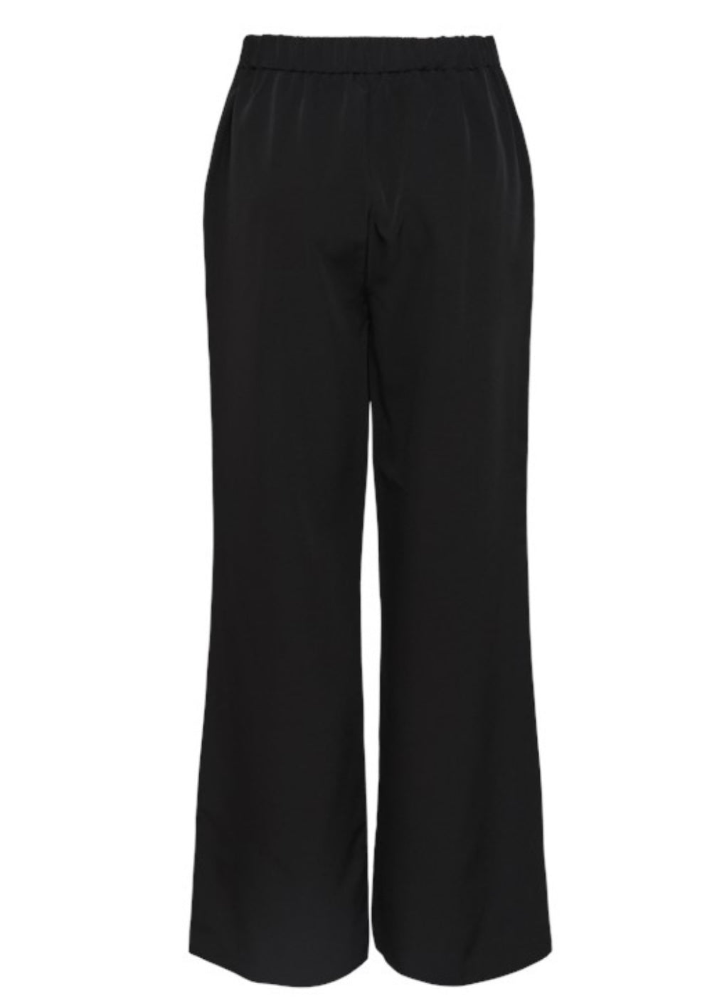 PIECES - BOZZY WIDE PLAIN PANT - BLACK