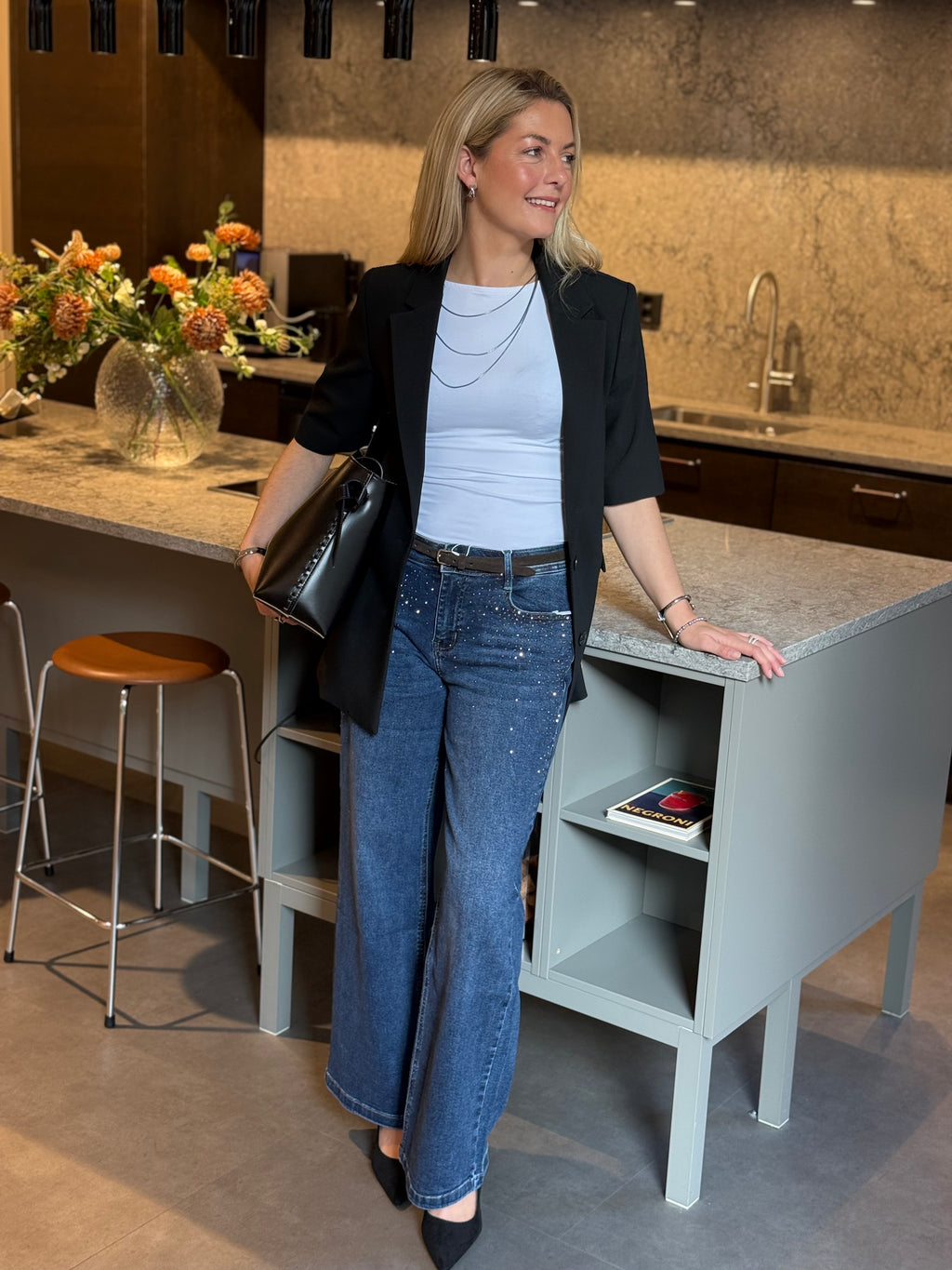 COSY HOUSE - GLITTER JEANS - MEDIUM BLUE