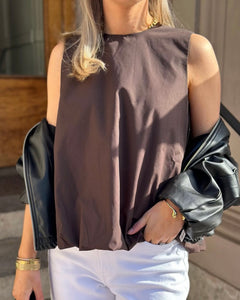 ONLY - PIELLA S/L BALOON TOP - CHOCOLATE TORTE