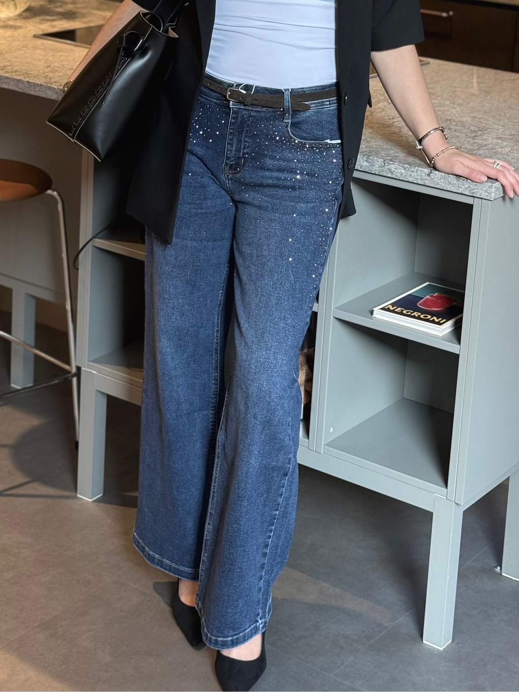 COSY HOUSE - GLITTER JEANS - MEDIUM BLUE