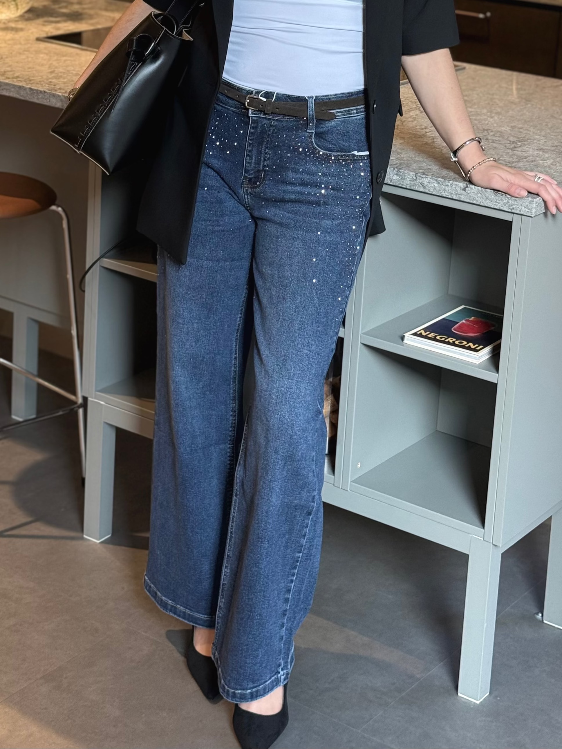 COSY HOUSE - GLITTER JEANS - MEDIUM BLUE
