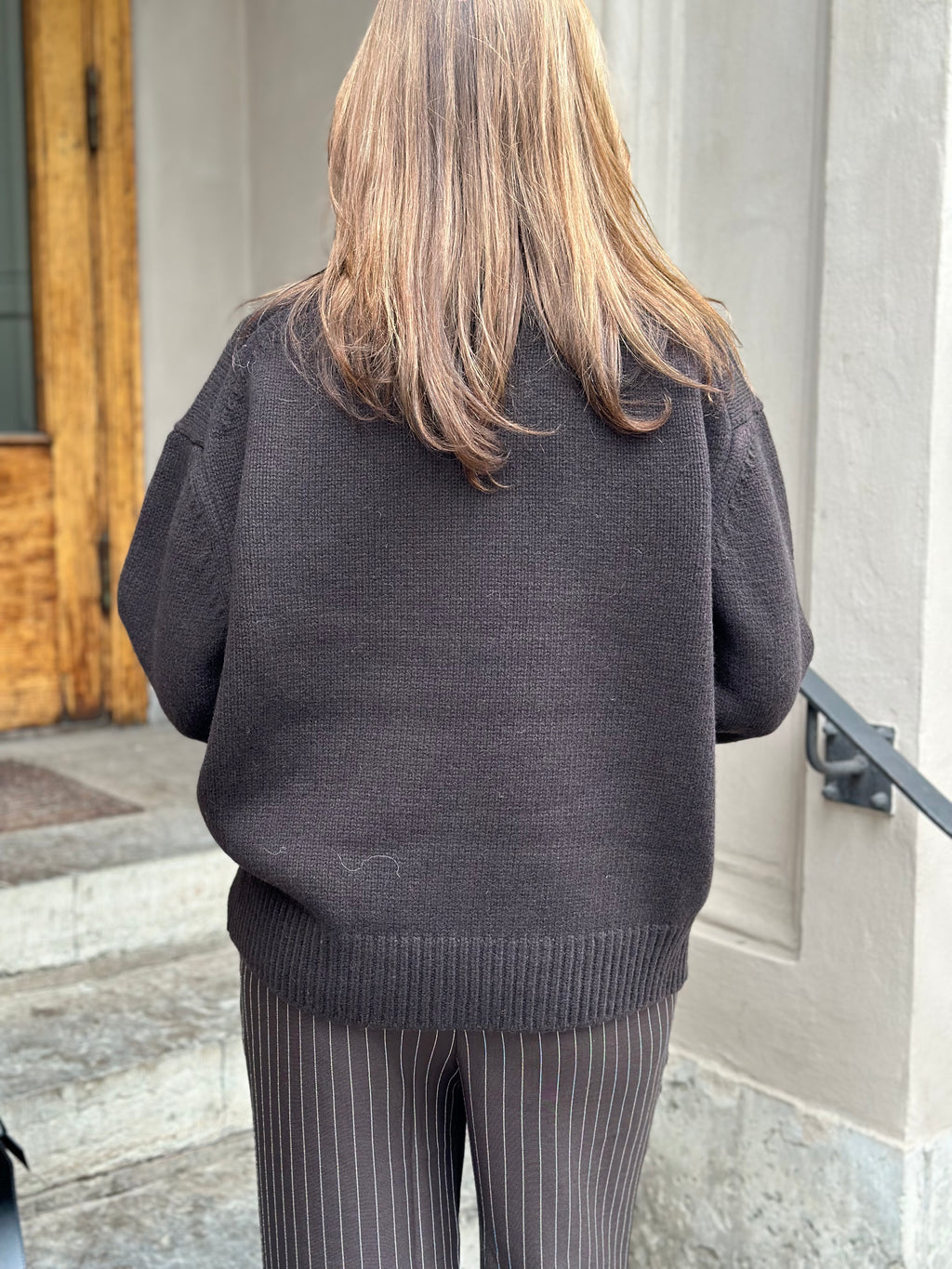 LEVETÉ - PERLE KNIT 301703 - DARK BROWN
