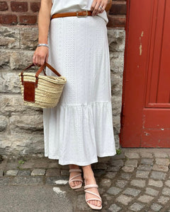 JDY - CATHINKA ANCLE SKIRT - CLOUD DANCER