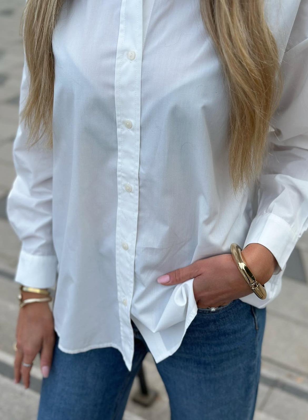 ONLY - LIBBA LS SHIRT - BRIGHT WHITE