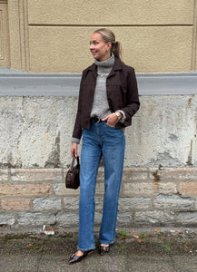 JDY - NICO FAUX SUEDE JACKET - CHOCOLATE TORTE