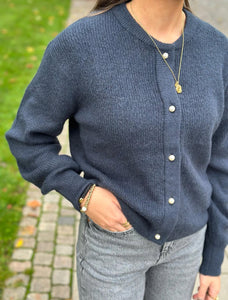 JDY - LUMI LIFE L/S BUTTON CARDIGA - TOTAL ECLIPSE/MELANGE