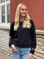 Ladda upp bild till gallerivisning, JDY - ALVA LIFE L/S EMBELLISH PULLOVER - BLACK/SILVER EMB
