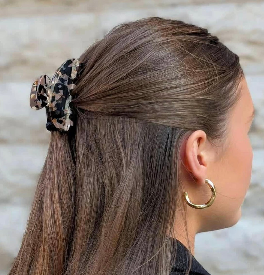 STELLA DETAILS - SMALL CLIP 7 CM - MOCKA MARBLE