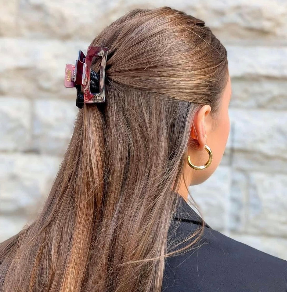 STELLA DETAILS - SMALL CORE CLIP 6-7 CM - BURGUNDY