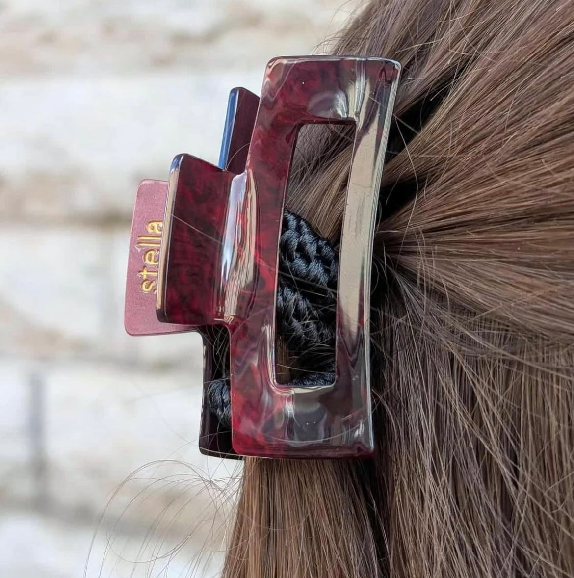 STELLA DETAILS - SMALL CORE CLIP 6-7 CM - BURGUNDY
