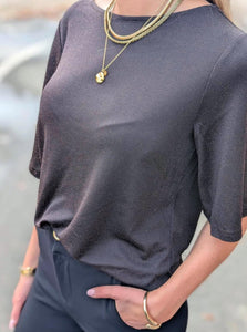 VEROMODA - KANVA 2/4 TOP - CHOCOLATE TORTE/COPPER LUR