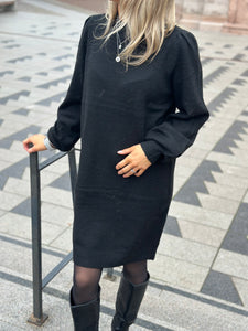 JDY - RUE LIFE L/S HIGH NECK DRESS - BLACK
