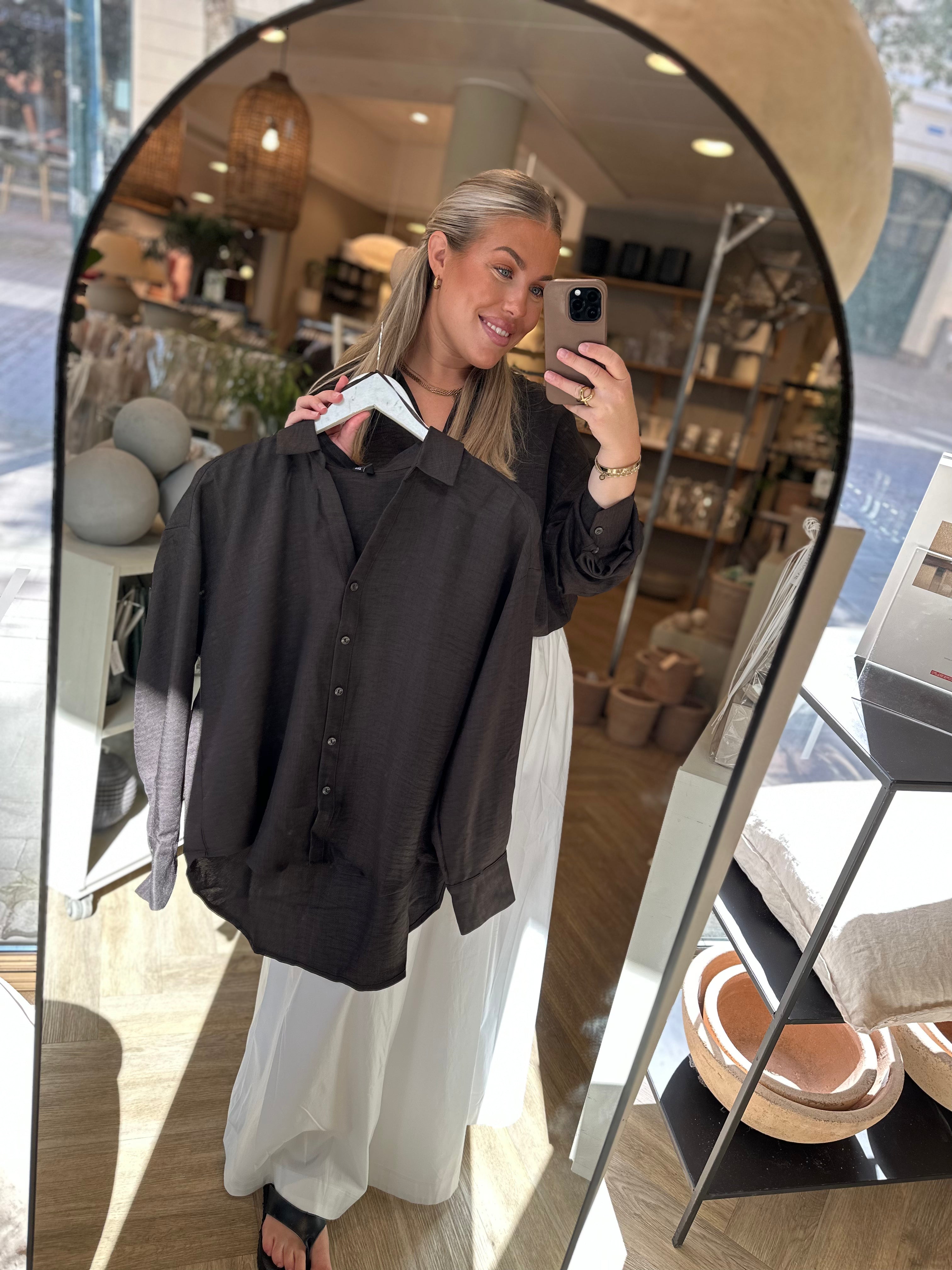 VEROMODA - MELANEY QUEENY LS SHIRT - CHOCOLATE TORTE