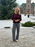 Ladda upp bild till gallerivisning, JDY - LETTY L/S ON FRILL CARDIGAN - MAROON BANNER/MELANGE

