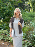 JDY - VITA LIFE S/S ONECK TOP - CHATEAU GRAY/MELANGE