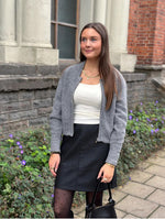 Ladda upp bild till gallerivisning, VEROMODA - HANNA LS O-NECK ZIPPER CARDIGAN - MEDIUM GREY MELANGE
