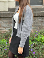 Ladda upp bild till gallerivisning, VEROMODA - HANNA LS O-NECK ZIPPER CARDIGAN - MEDIUM GREY MELANGE
