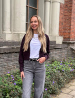 Ladda upp bild till gallerivisning, VEROMODA - HANNA LS O-NECK ZIPPER CARDIGAN - WINETAISTING
