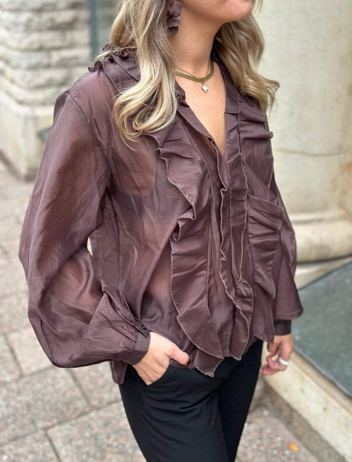 MARTA - VOLANG BLUS 58221M - MORO