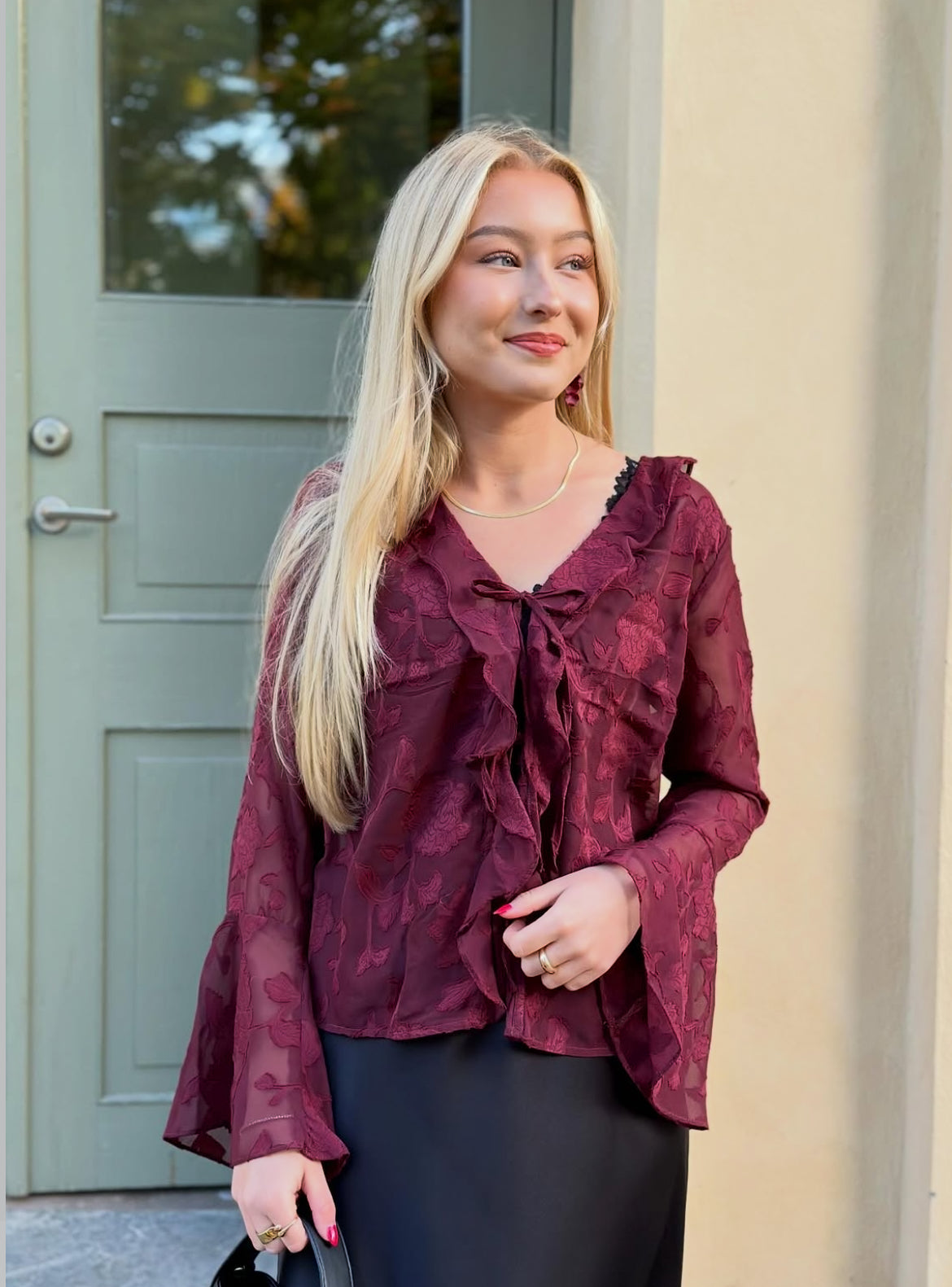 PIECES - MUMO LS TOP - TAWNY PORT