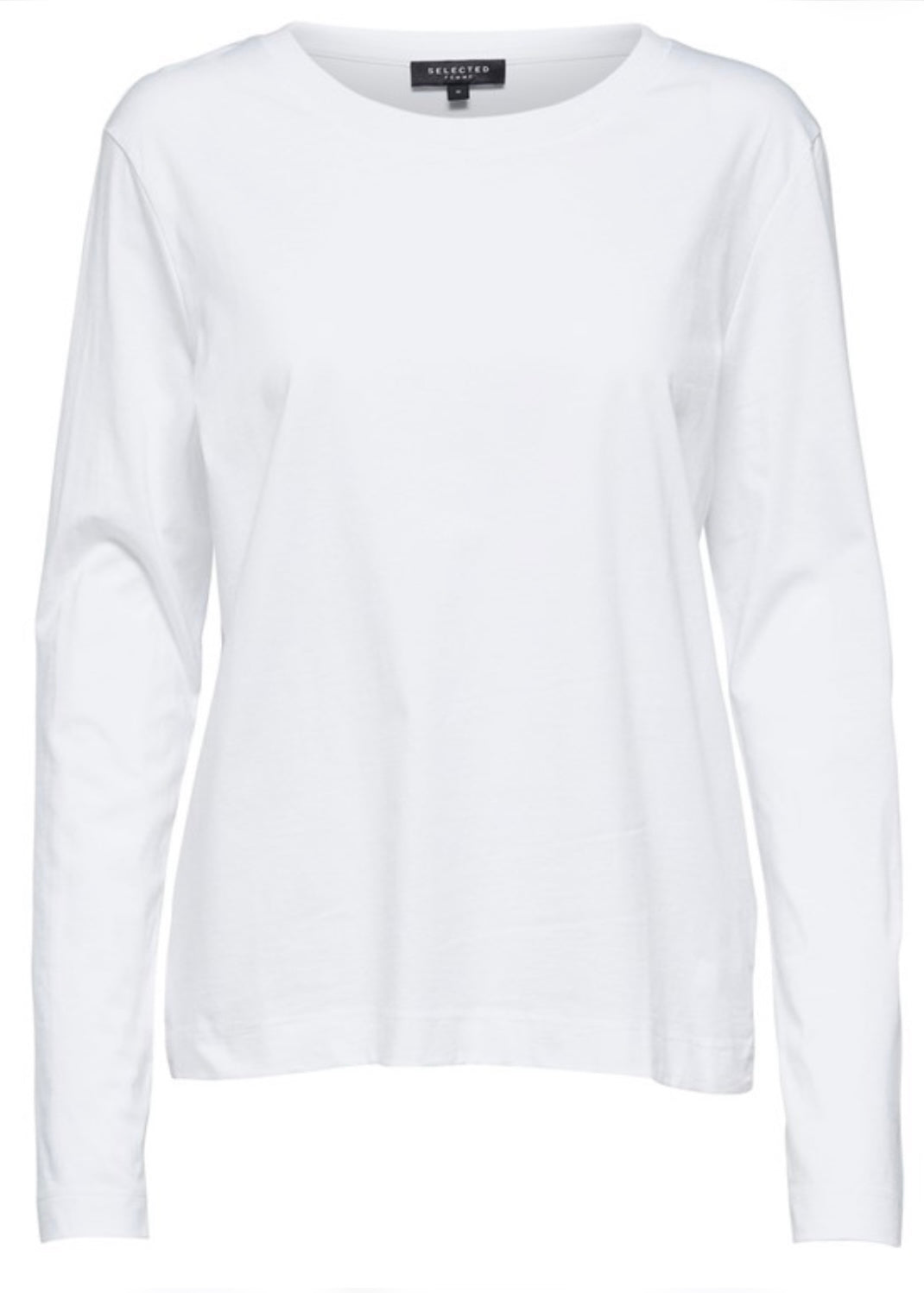 SELECTED FEMME - STANDARD LS TEE - BRIGHT WHITE