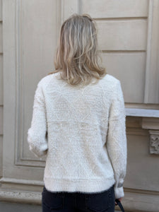 JDY - JAYLA L/S O-NECK CARDIGAN - ECRU