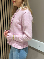 Ladda upp bild till gallerivisning, JDY - LETTY L/S ON FRILL CARDIGAN - PINK LADY MELANGE
