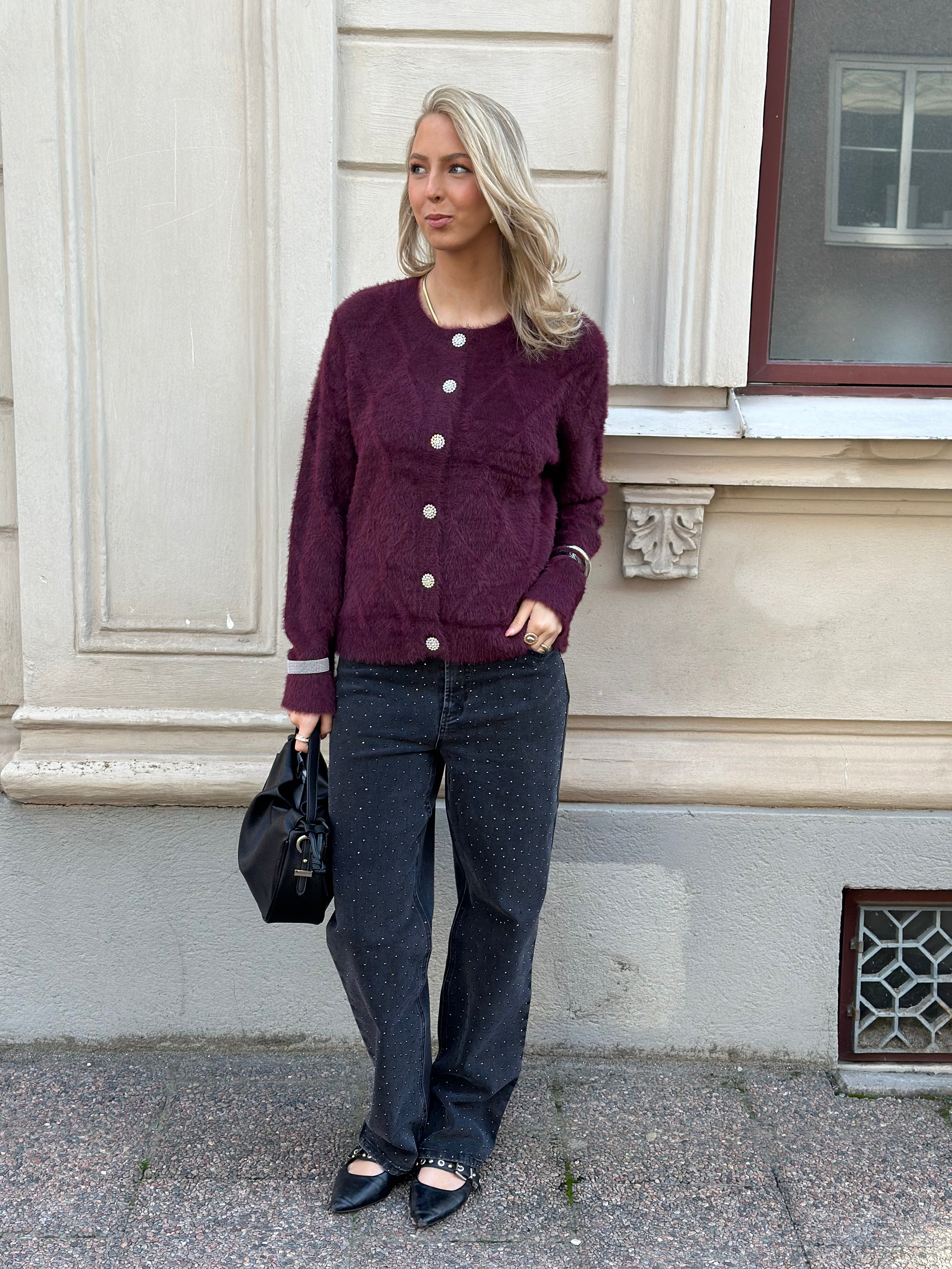 JDY - JAYLA L/S O-NECK CARDIGAN - ECRU