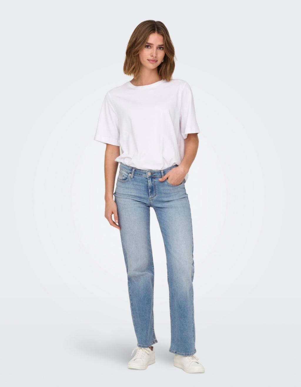 ONLY - BLUSH MID STRAIGHT - LIGHT BLUE DENIM