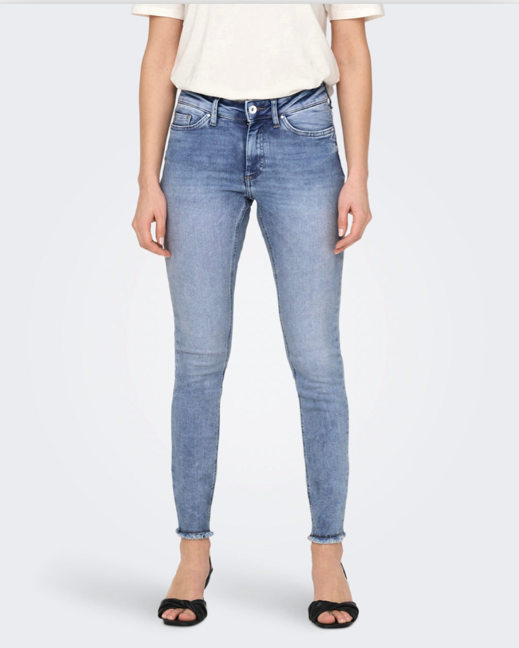 ONLY - BLUSH MID SK AK RW DNM - MEDIUM BLUE DENIM
