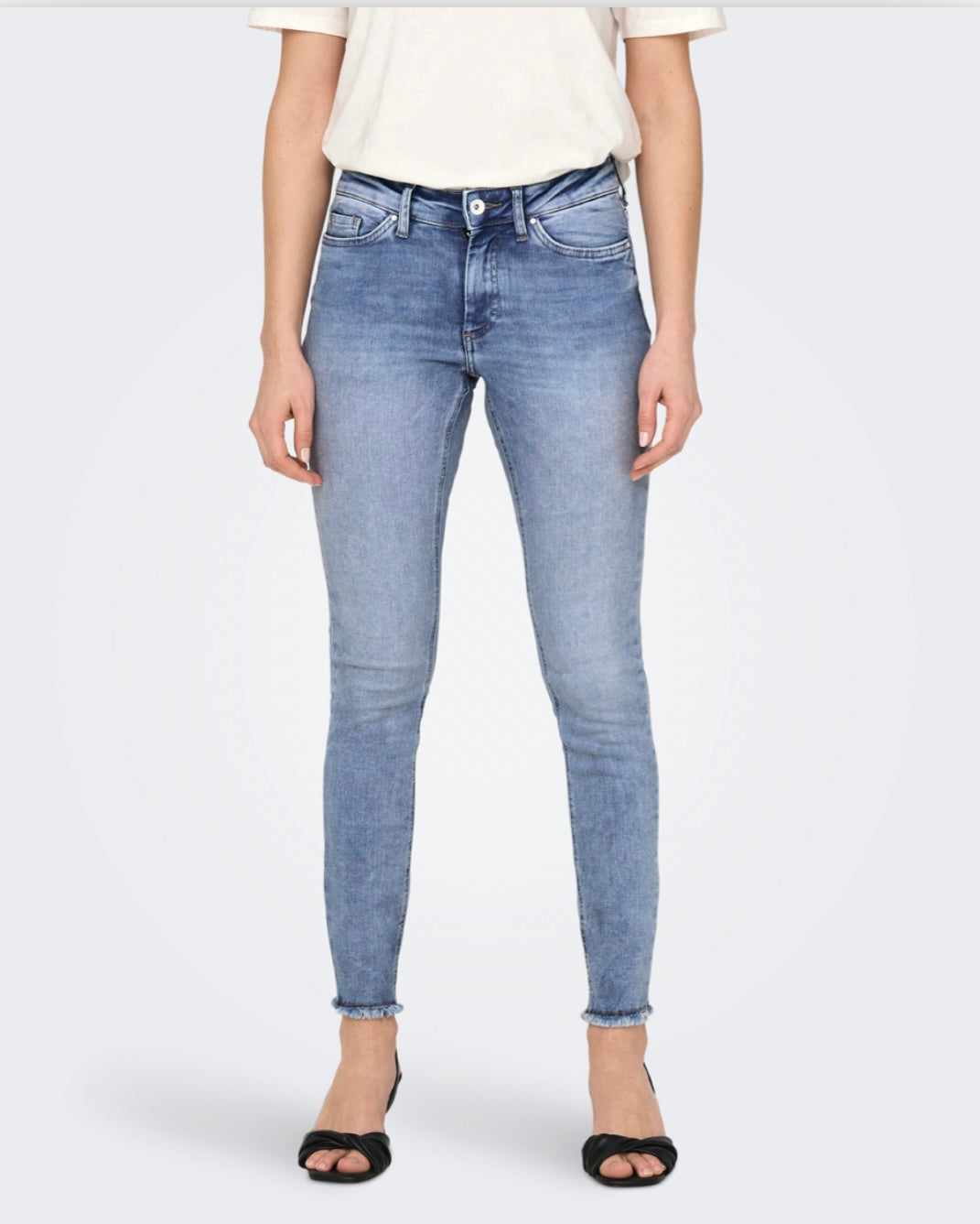 ONLY - BLUSH MID SK AK RW DNM - MEDIUM BLUE DENIM
