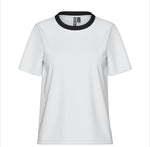 Ladda upp bild till gallerivisning, PIECES - RIA SS SOLID TEE  - BRIGHT WHITE/CONTRAST BLACK
