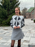 Ladda upp bild till gallerivisning, VEROMODA - DAE LS O-NECK CARDIGAN - LIGHT GREY MELANGE/BLACK
