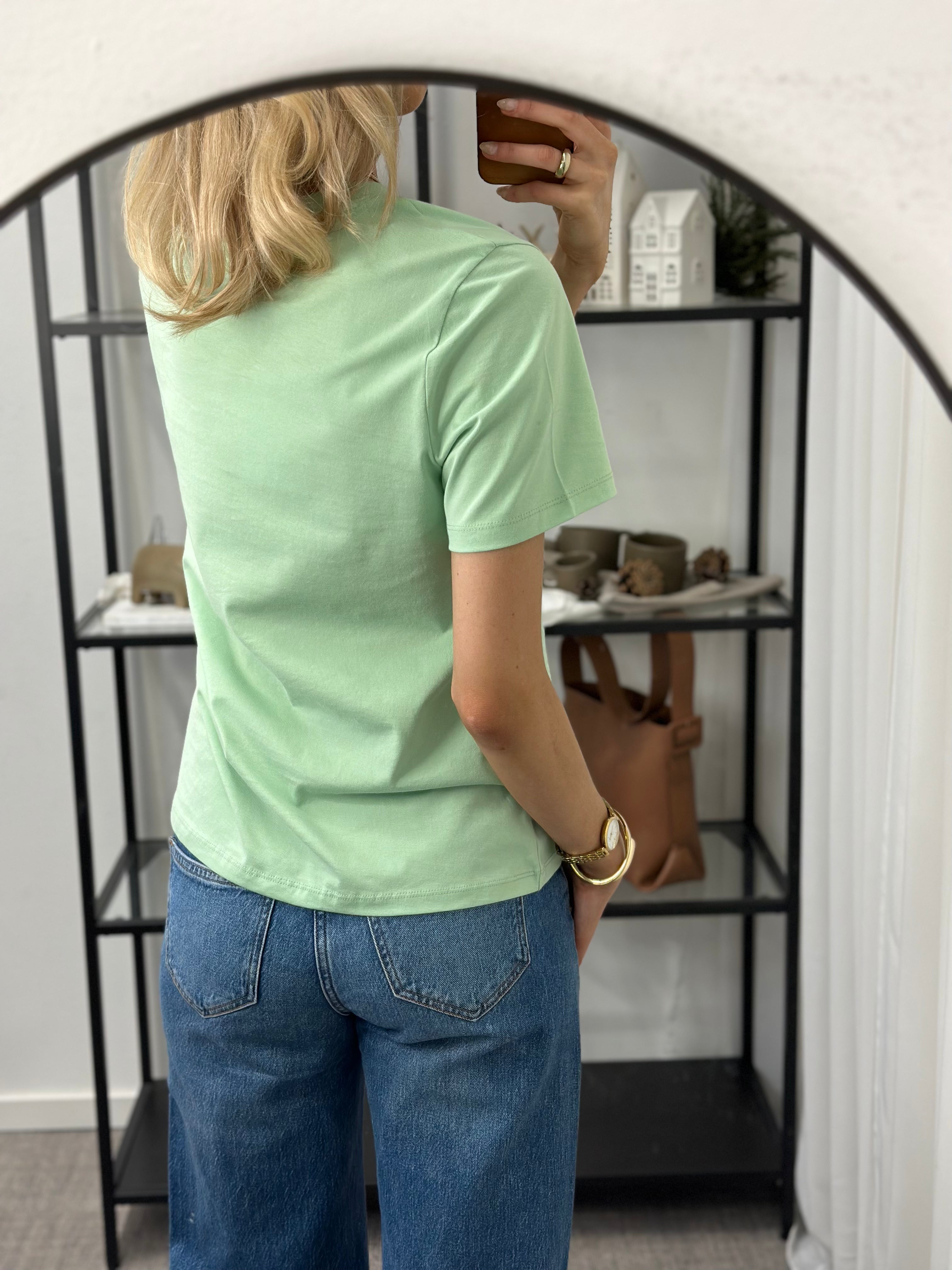 PIECES - RIA SOLID TEE - SPRUCESTONE