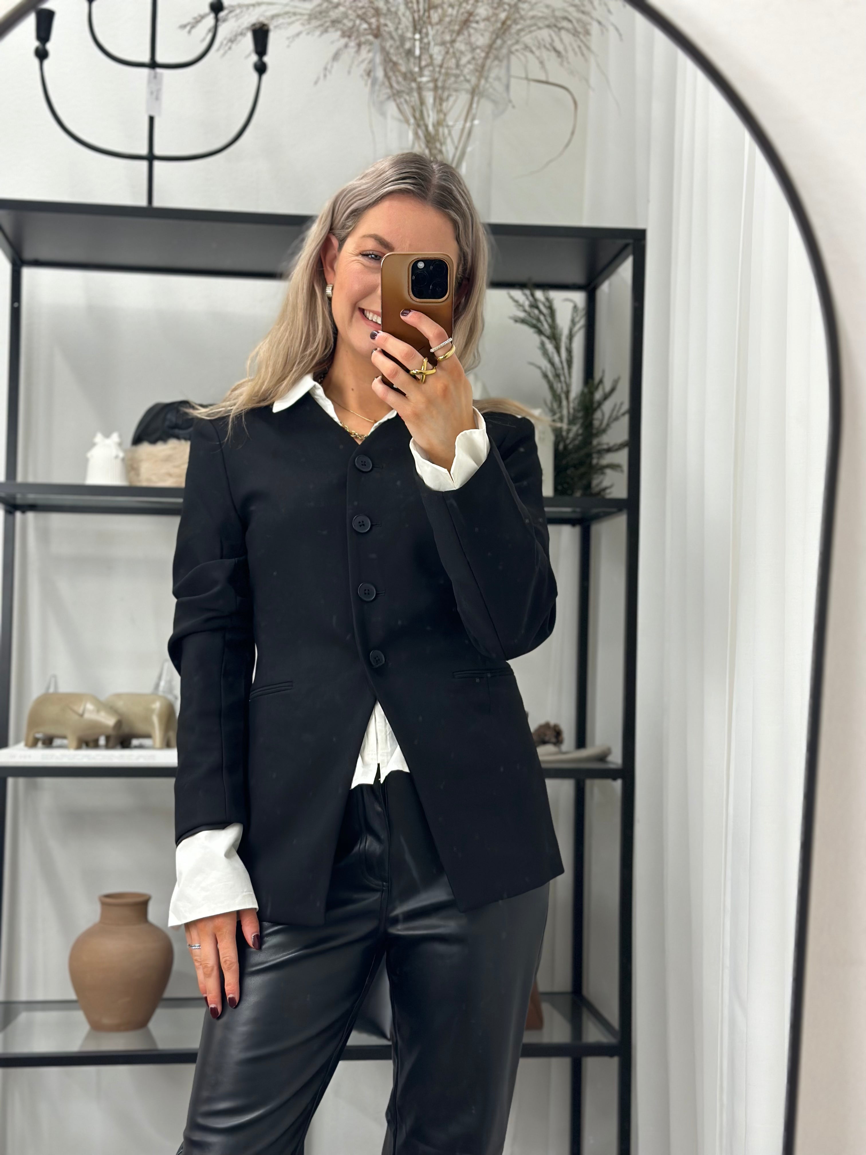 ONLY - LAMINA LIFE L/S FIT BLAZER - BLACK