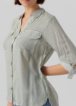 Ladda upp bild till gallerivisning, VERO MODA - BUMPY LS SHIRT NEW - LAUREL WREATH/ SNOW WHITE
