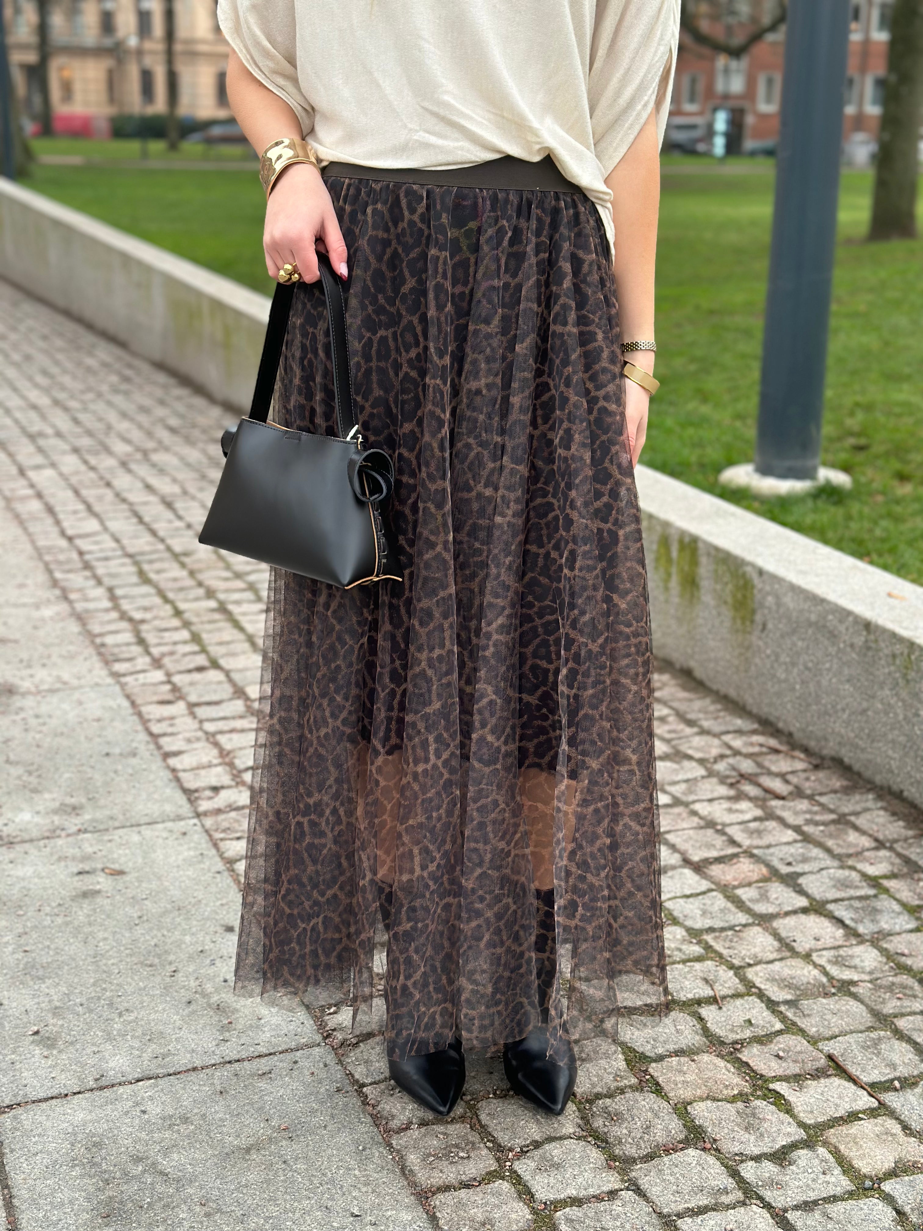 COSY HOUSE - LEOPARD KJOL GY013# - BROWN LEO