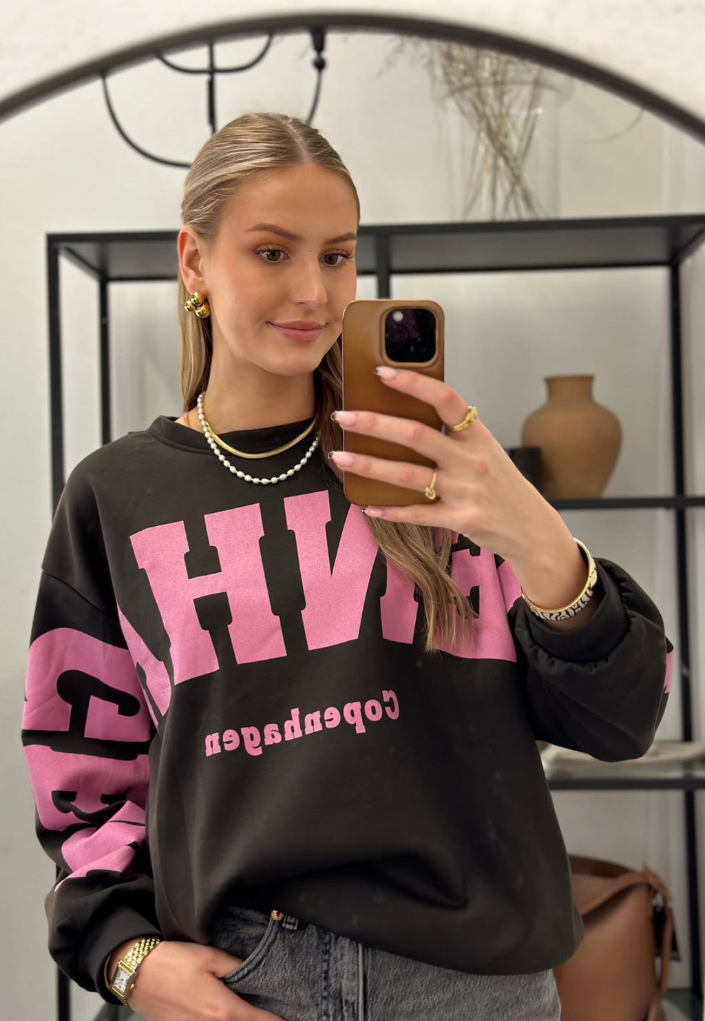 MARTA - HIBISCUS SWEATSHIRT 22659 - MORO