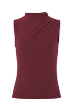 Ladda upp bild till gallerivisning, PIECES - MADISON SL DRAPED TOP - TAWNY PORT
