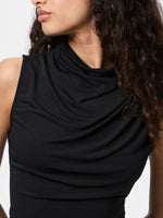 Ladda upp bild till gallerivisning, PIECES - MADISON SL DRAPED TOP - BLACK
