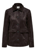 JDY - PARKER FAUX SUEDE JACKET - CHOCOLATE TORTE