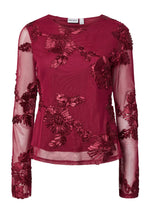 Ladda upp bild till gallerivisning, PIECES - OFFIA LS BOATMECK TOP - BEET RED
