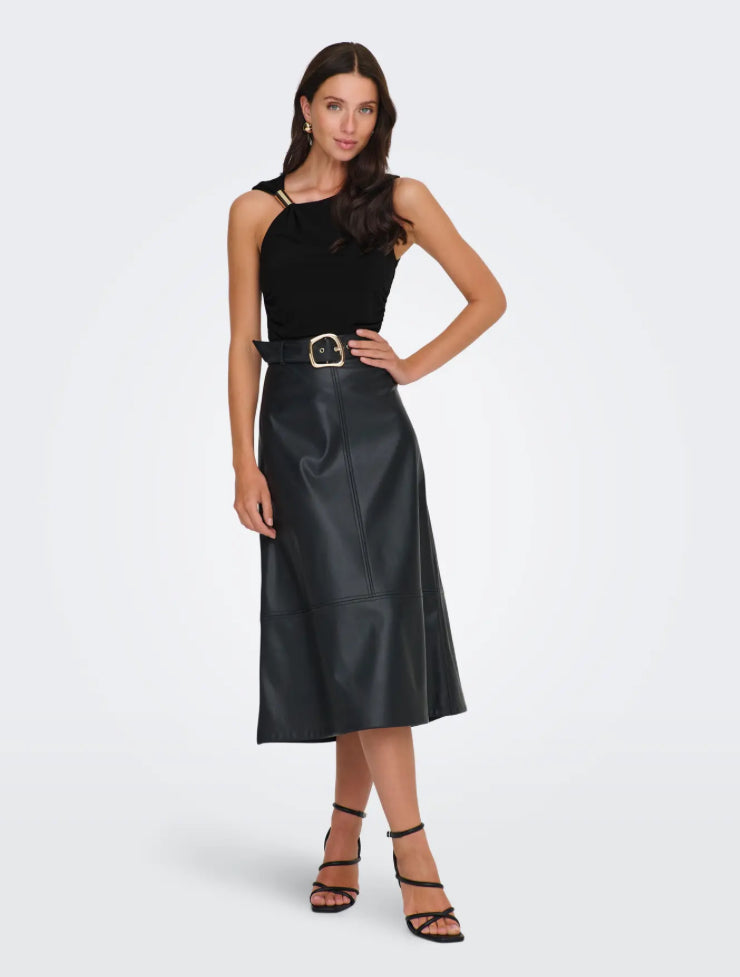 JDY - MISTY S/L ASSYMETRIC TOP - BLACK