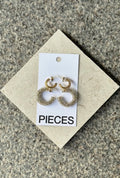 PIECES - MAJA O EARRINGS 2-PACK - GOLD